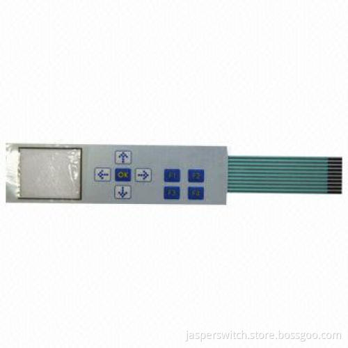 Touch keypad with flat cable and color printing